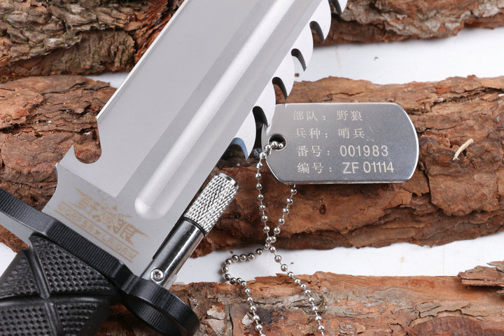 US Wolf scott sword bayonet machete army knife with LED flashlight and knife sharpener UD404878